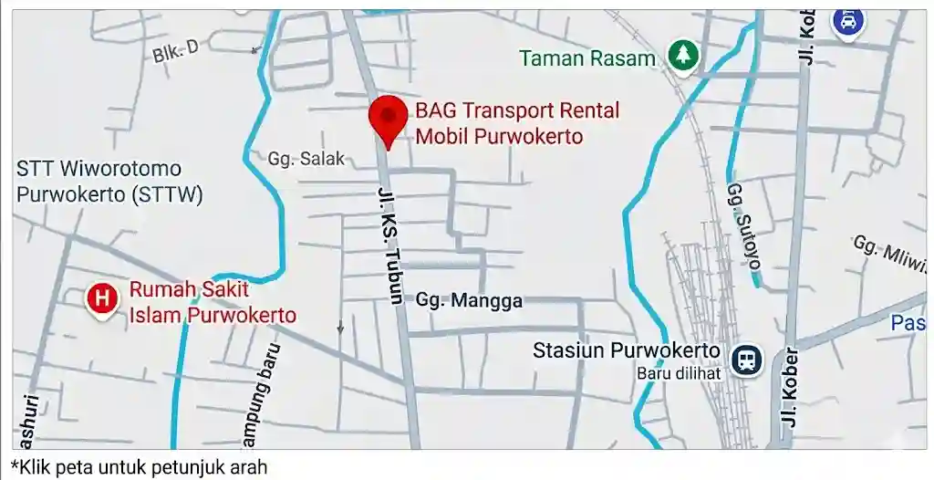 Peta Lokasi BAG Transport Rental Mobil Purwokerto